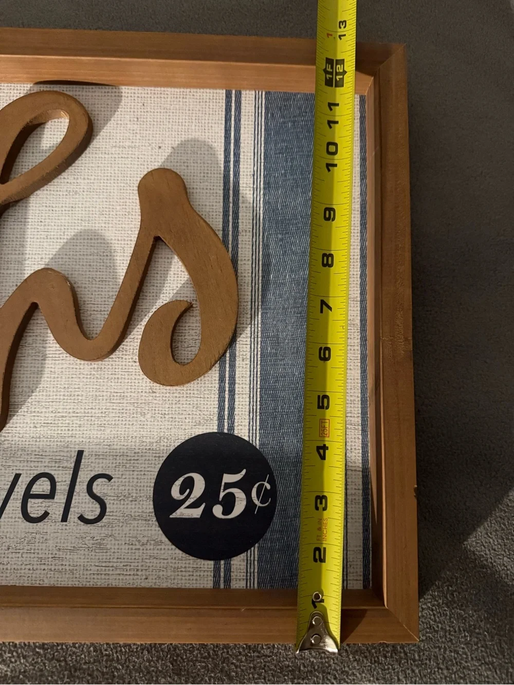 Kirklands 'Baths' Wall Sign - Brown and Blue